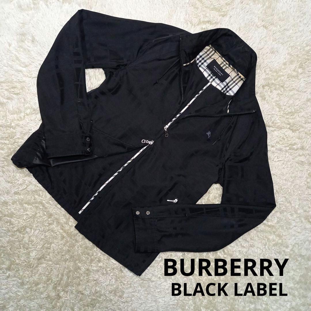 バーバリー　ブラックレーベル　ダブルジップ　シャドーチェック　ブルゾン　サイズL