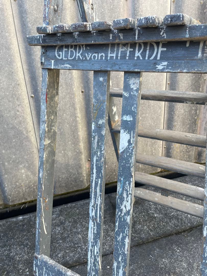 ビンテージ/イギリス/英国製/木製/大型/ラダー/脚立/ディスプレイ/店舗什器②