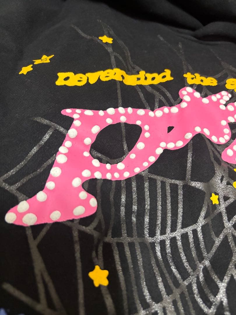 sp5der p＊nk ブラック パーカー