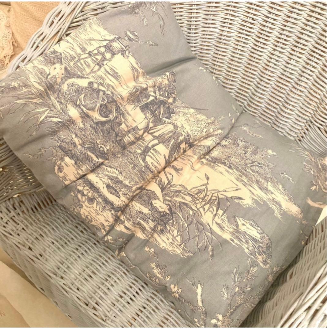 アンティーク　ラタン　ロイドルームチェア　椅子　キッズ用　子供用　水色　フランス