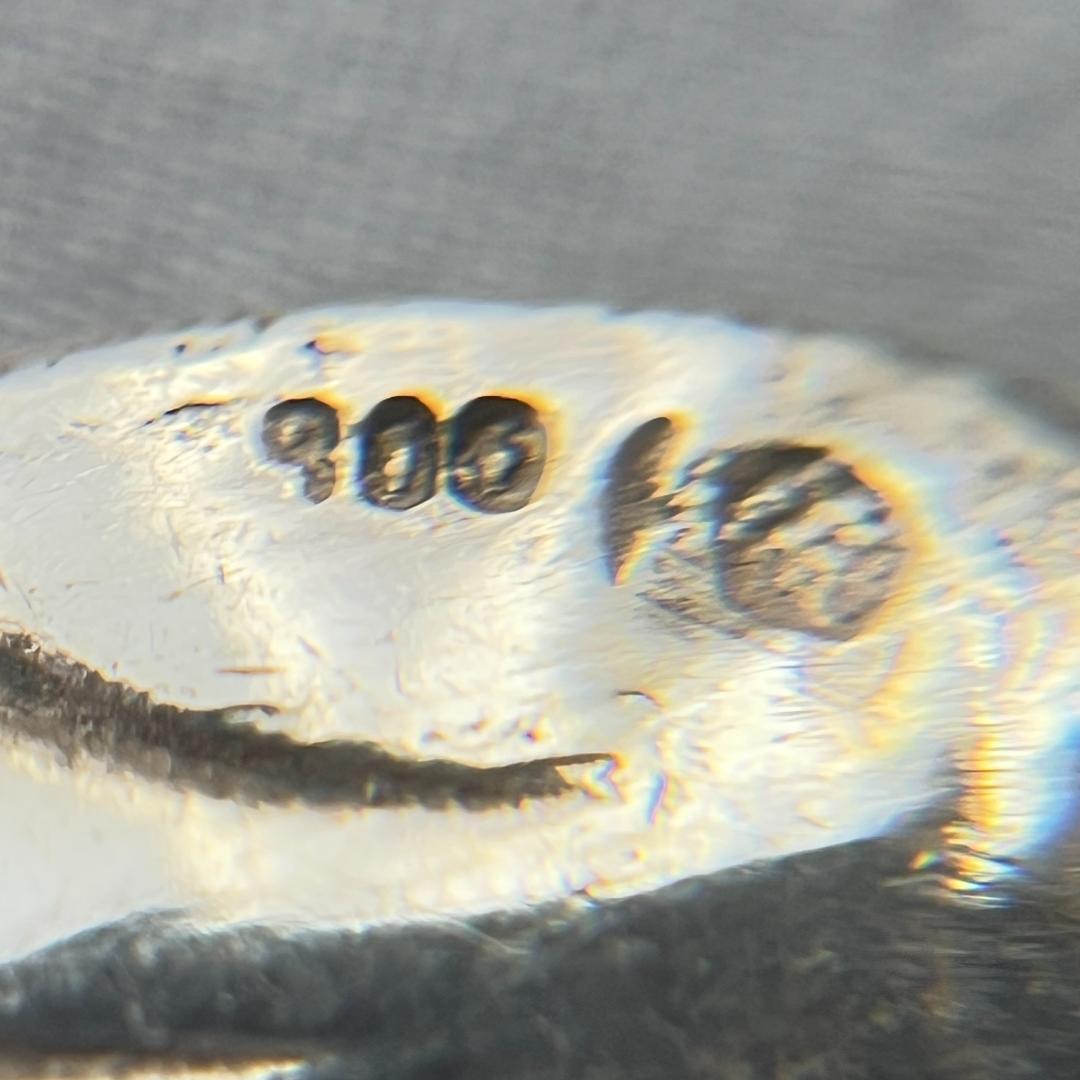 【ドイツ】シュガースプーン 2本 / オードブルピック【純銀】薔薇の蕾　葡萄