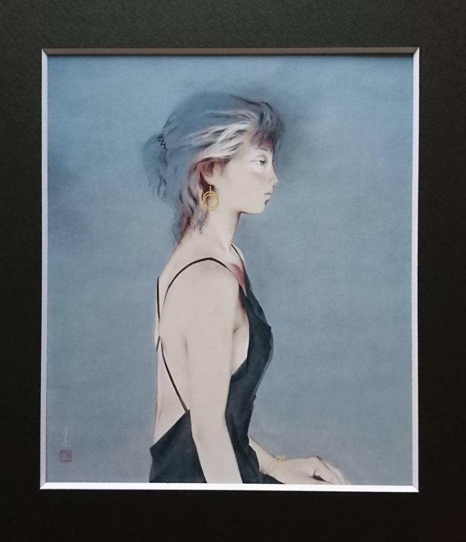 北田 克己、くちなしのころ、厳選、希少画集画、新品高級額 額装付