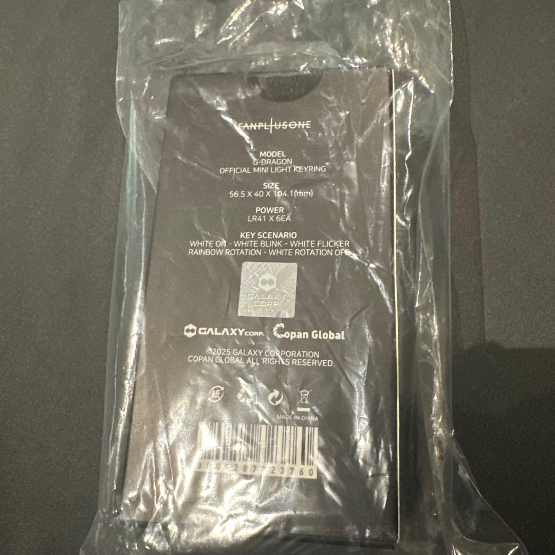 G-DRAGONジヨン 公式ミニペンライト キーリング キーホルダー2色セット