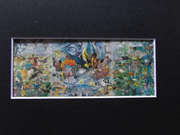 LEE-MAN-FONG（李　曼峰）、森の獣と花、希少な額装用画集画