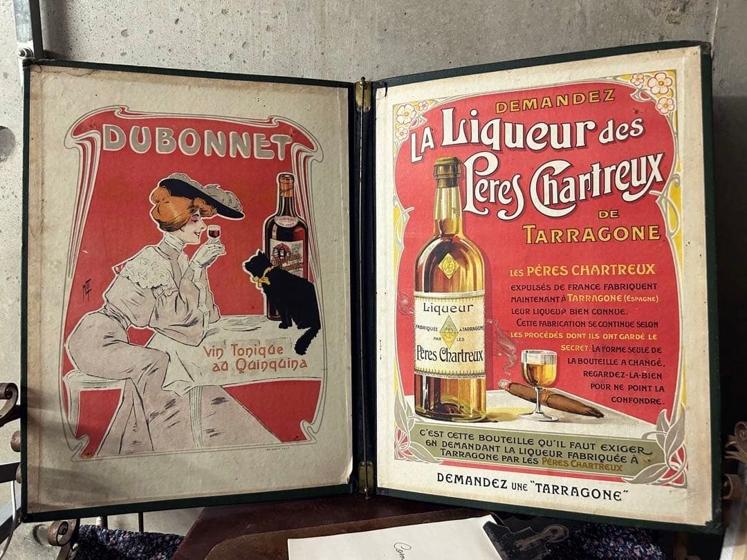 希少☆ フランス　アンティーク　DUBONNET ワイン　メニューブック