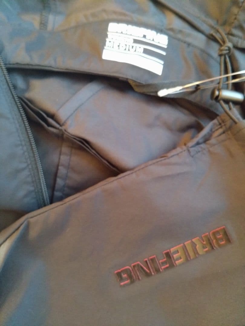 BRIEFING 3Dプリントポケッタブルパーカー レディースM 黒