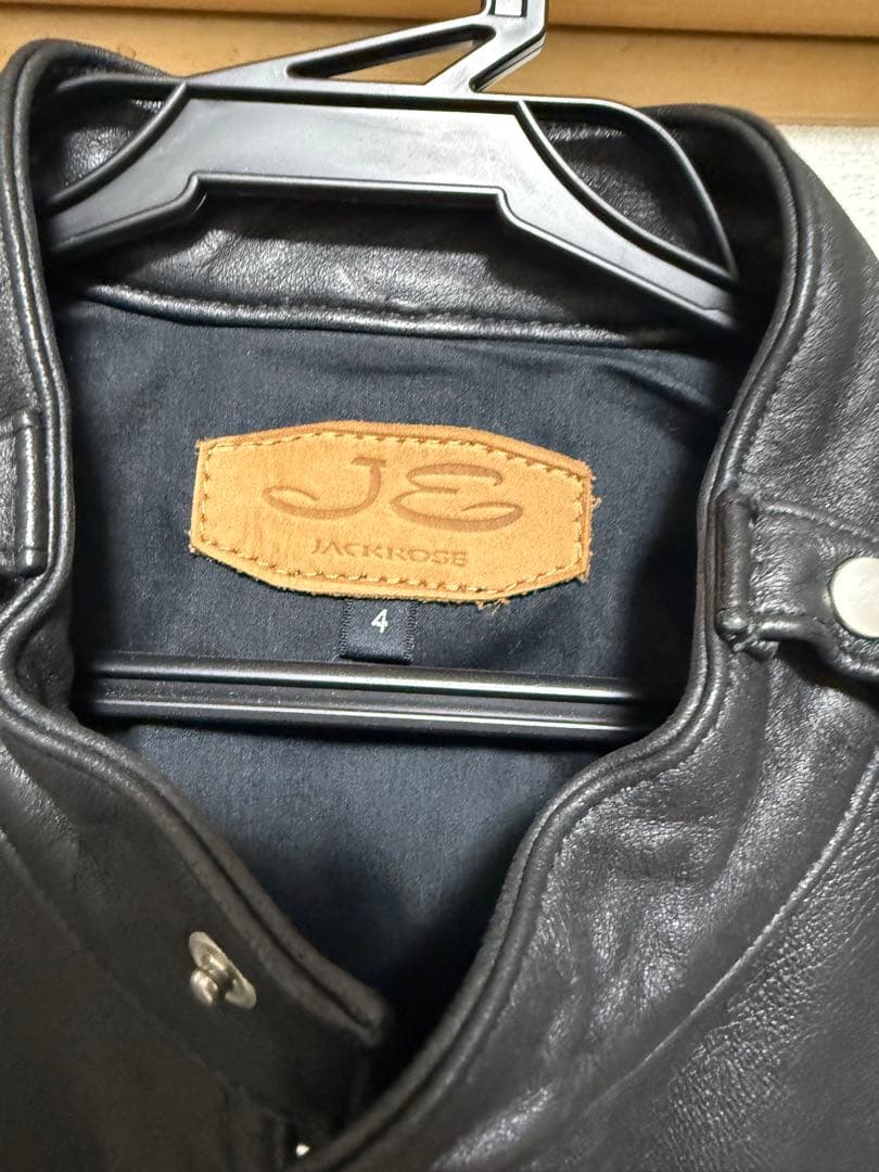 ジャックローズ　ラムレザー　シングルライダースジャケット　XL 黒