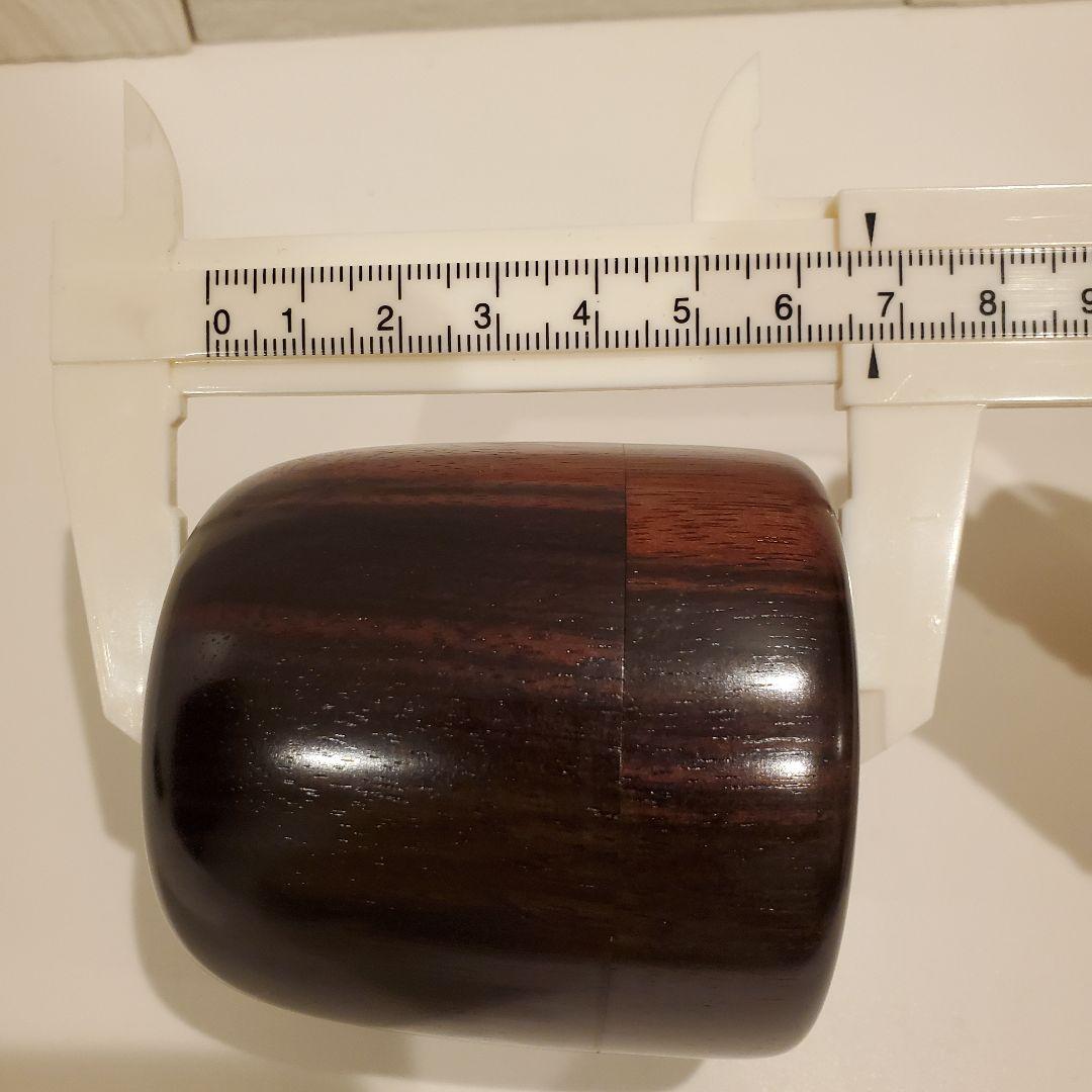 【未使用】人間国宝 川北良造 縞黒檀中棗 茶道