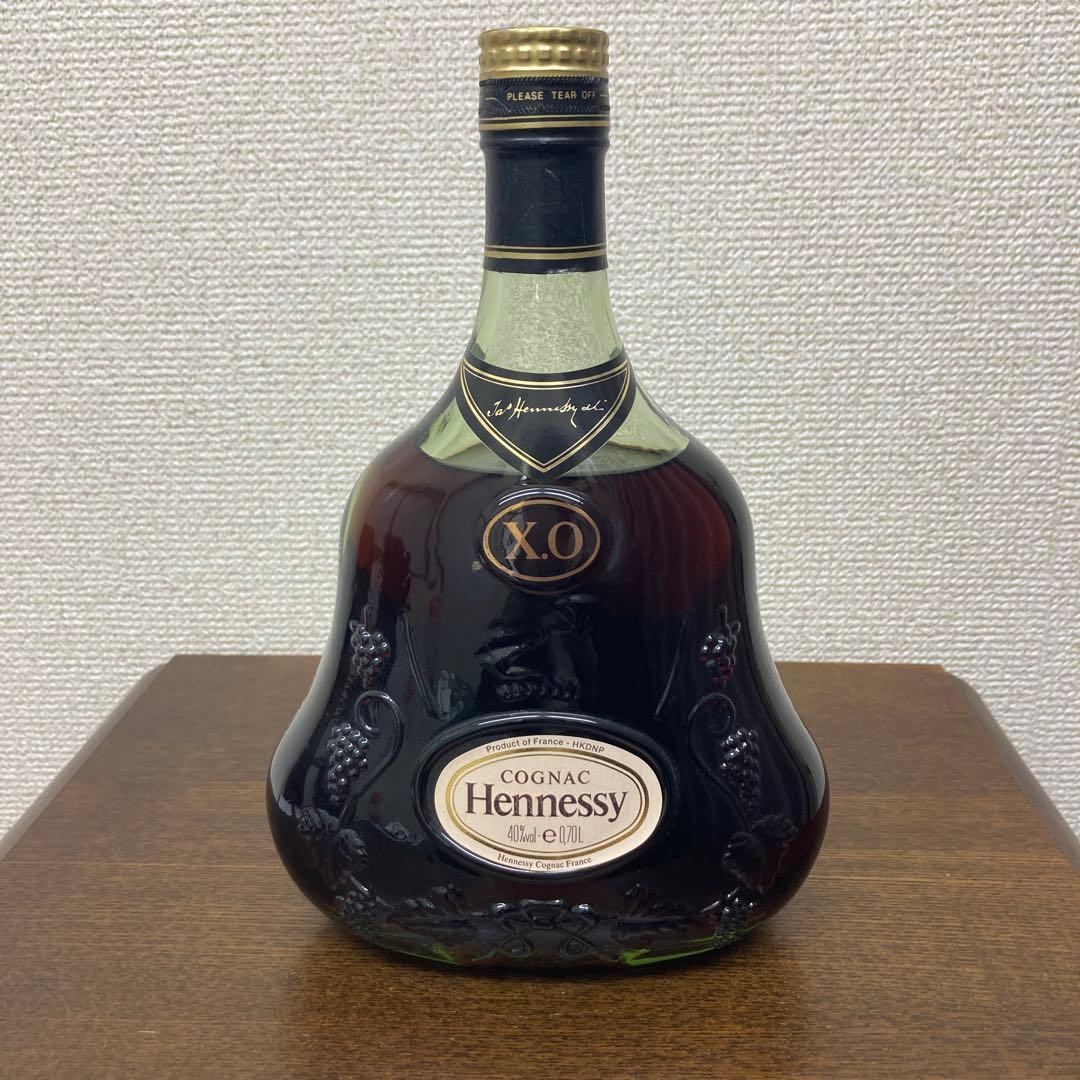 Hennessy X.O. コニャック 金キャップ　グリーンボトル