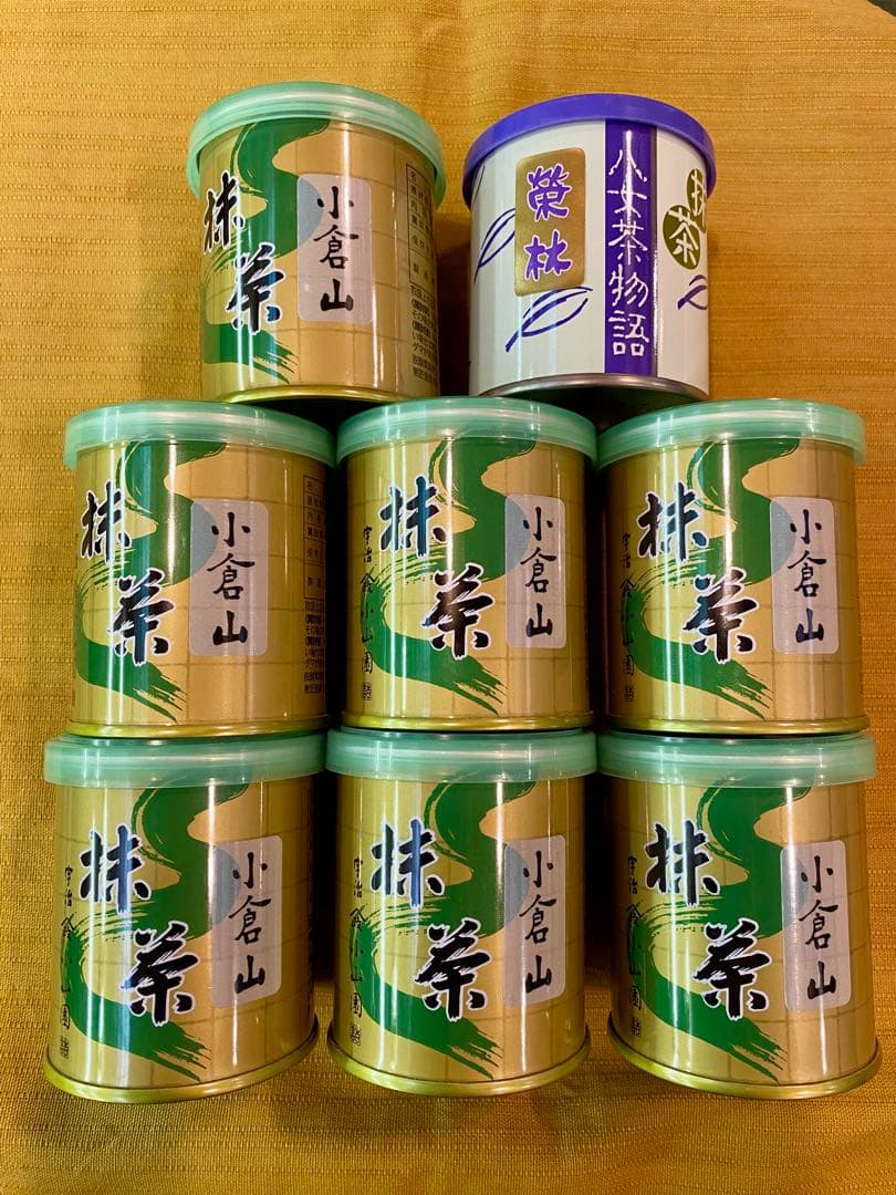 京都宇治抹茶　山政小山園　小倉山30g 7缶セット ➕福岡八女抹茶１缶サービス