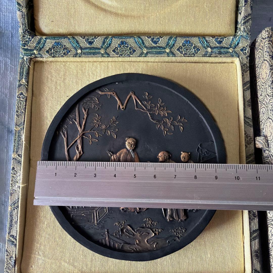 唐墨　墨　中国　胡開文　程君房　書道　習字　漢字　人物　専用箱入り