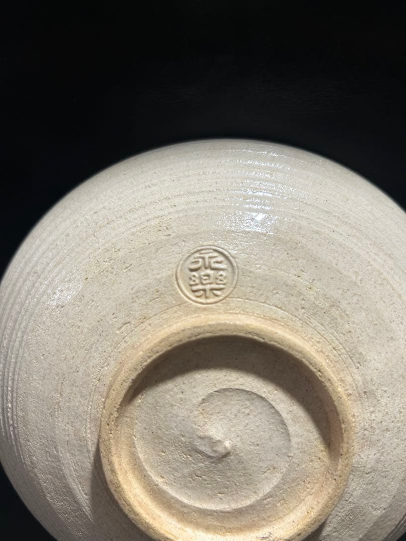 美しい古美術◾️蔵から紺色のアザミの花が描かれたステキな雰囲気の夏茶碗？が出て来た