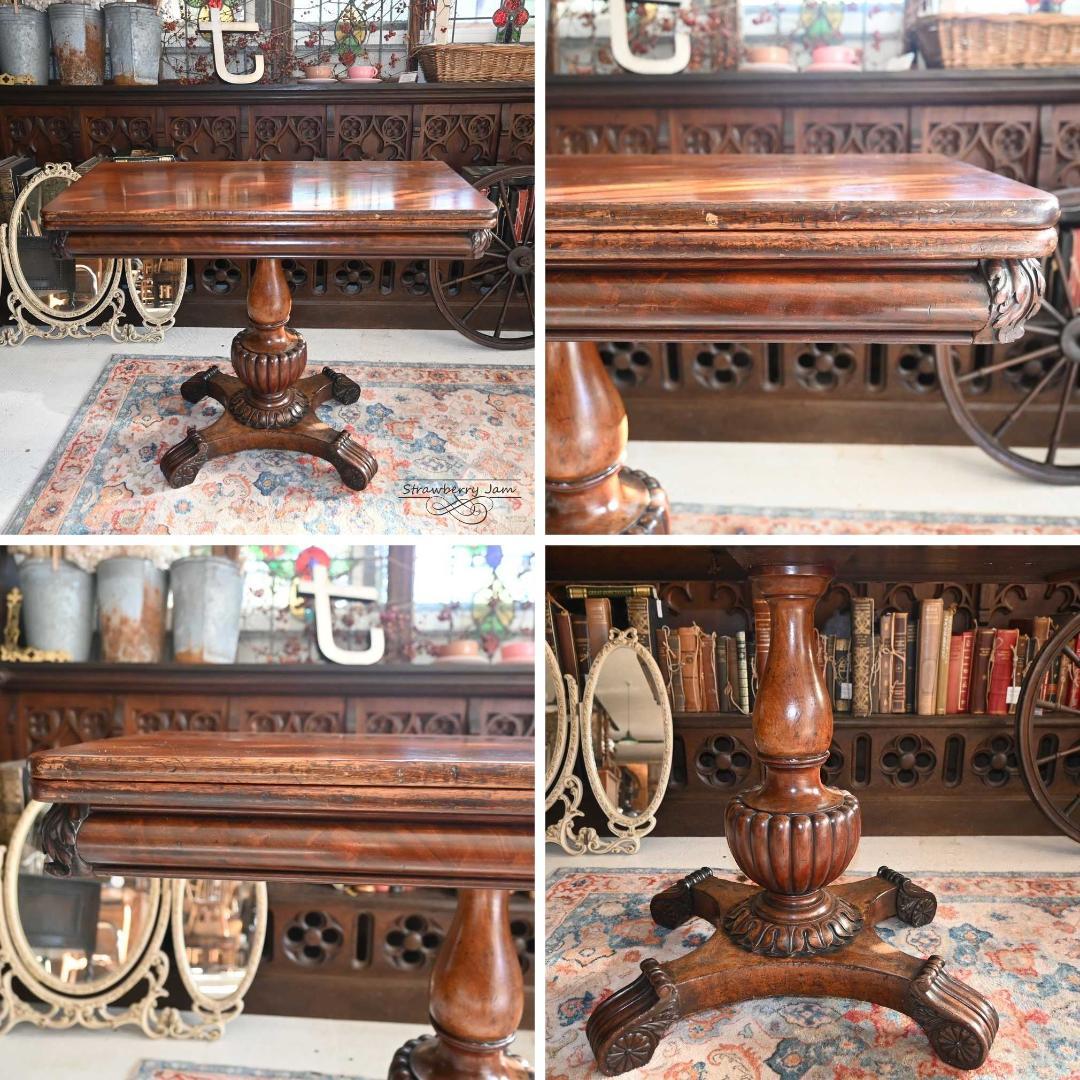 L3705-220 英国アンティーク ゲームテーブル ダイニングテーブル