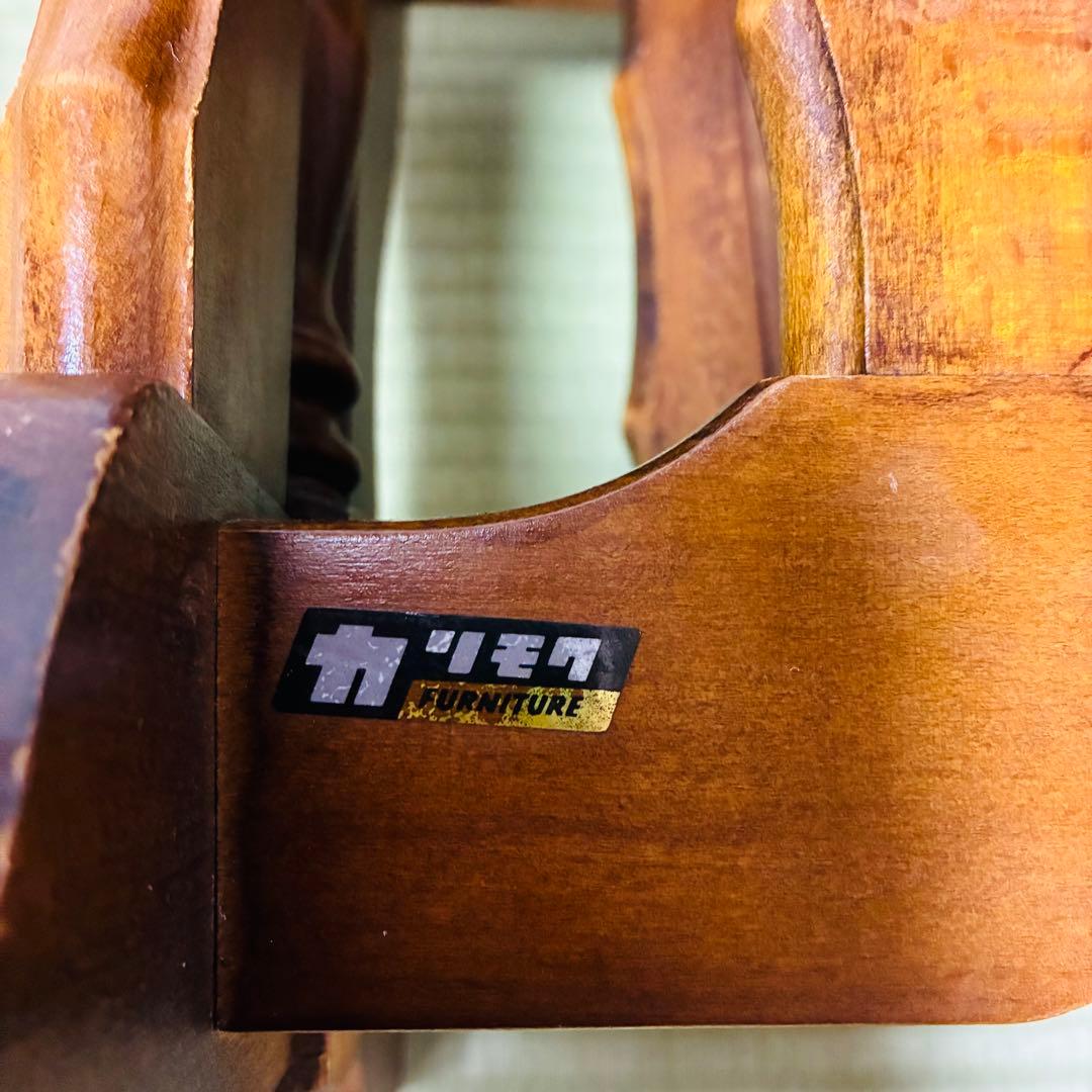 オールドカリモク　サイドテーブル　マガジンラックつき　コロニアル