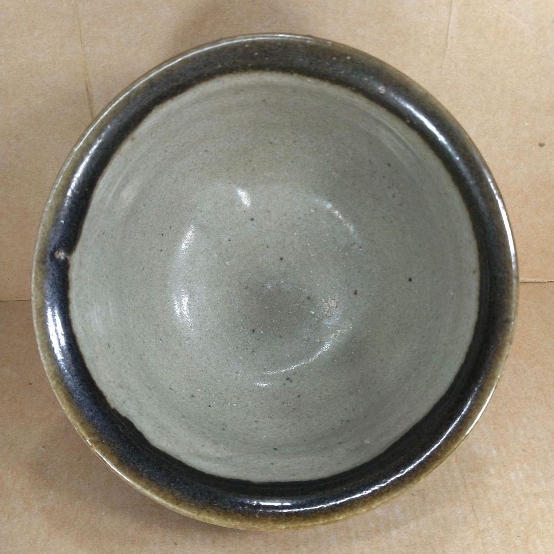 【本物保証】濱田庄司(浜田庄司) 縁黒茶碗 初窯 共箱 無傷 人間国宝 益子焼