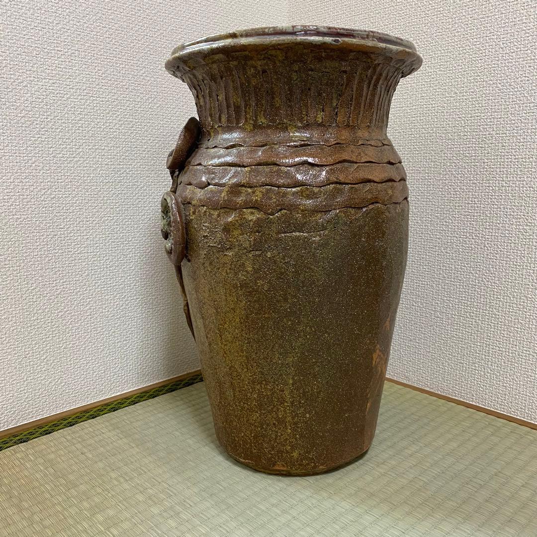 信楽焼　傘立て　壷