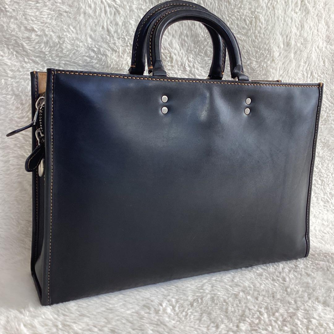 コーチ ローグ ビジネスバッグ グラブタンレザー