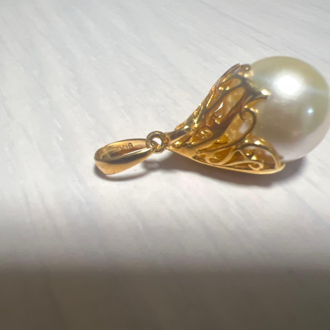 K18 パール ネックレストップ