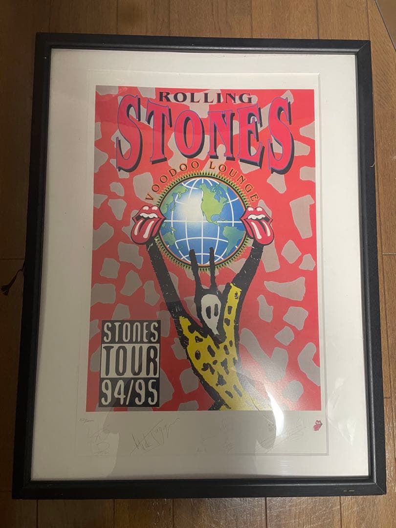 rolling stones リトグラフ　ポスター証明書付属
