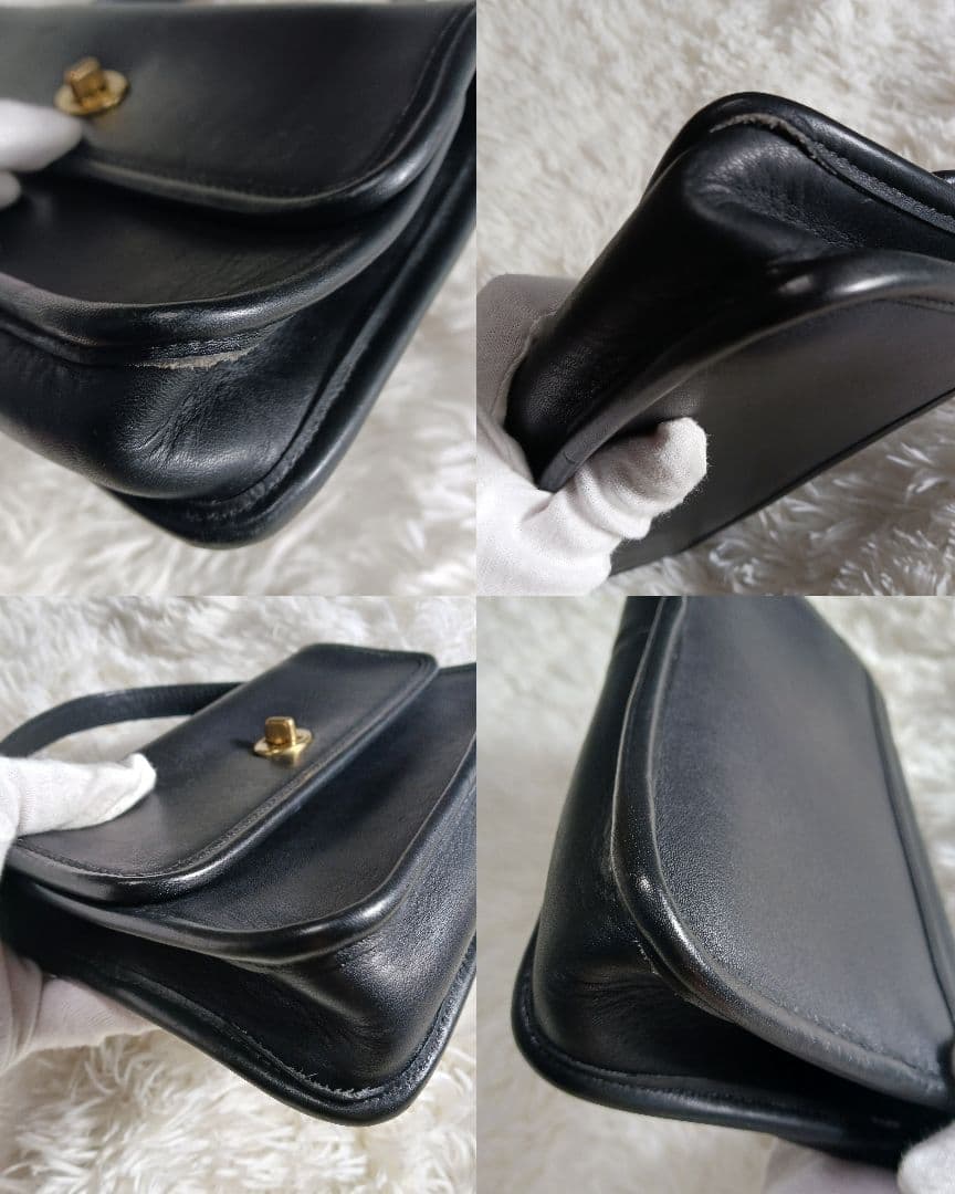 オールドコーチ　ハンドバック　ブラック　9044 ターンロック