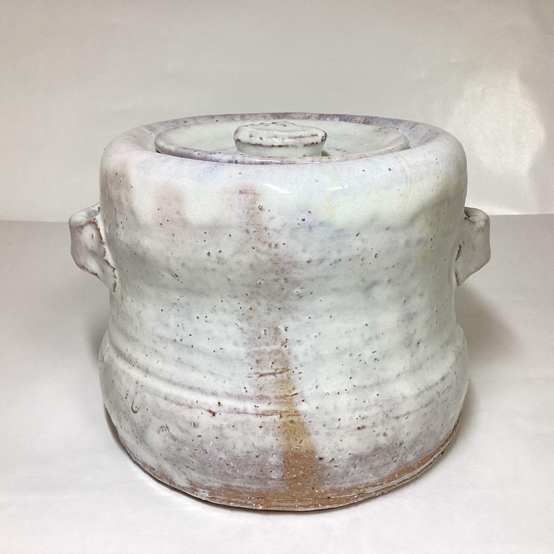 水指 萩 指月窯 波多野善蔵 塗蓋付 木箱入 茶道具 古物品