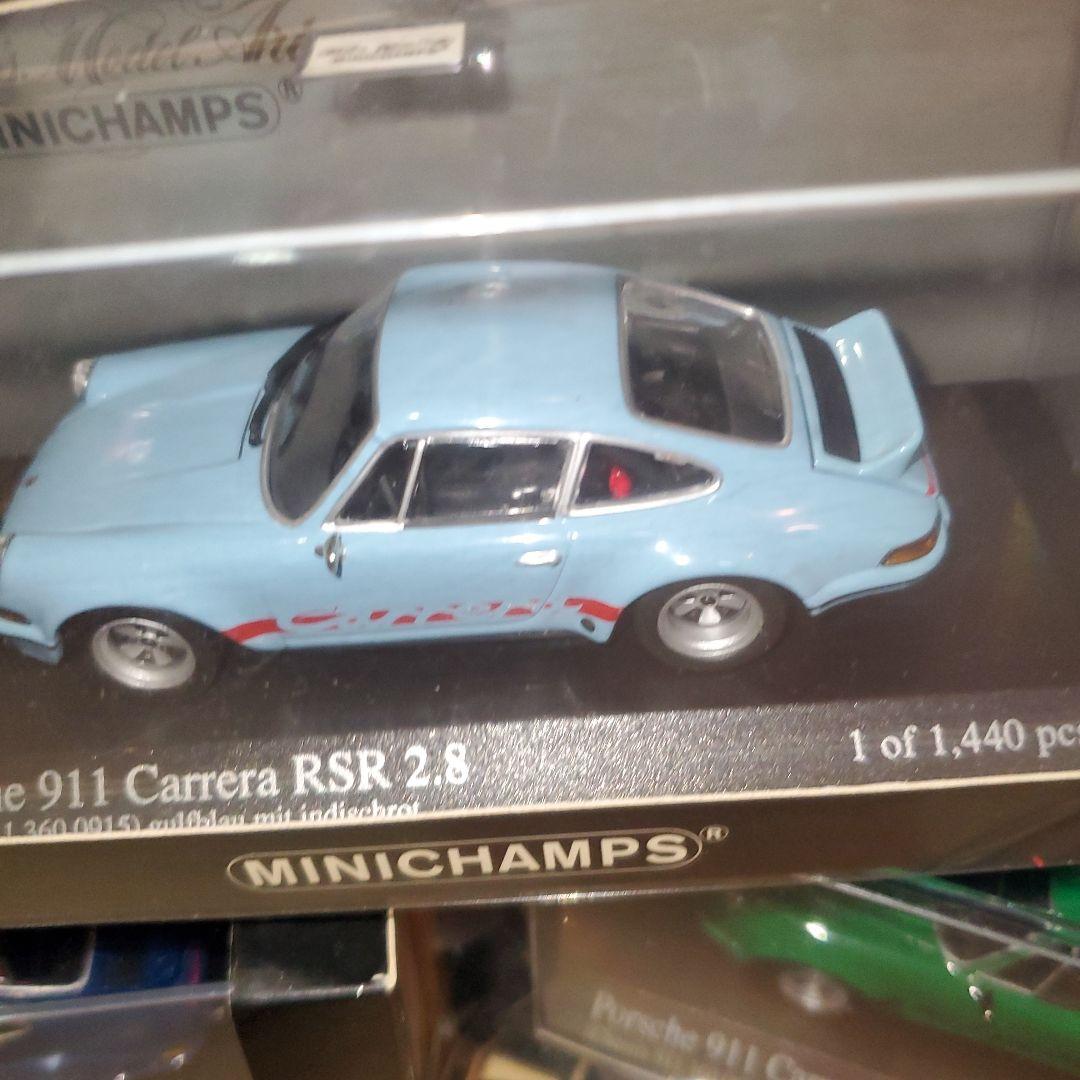 MINICHAMPS ポルシェ911カレラRSR ミニカー8台Set、ピンク