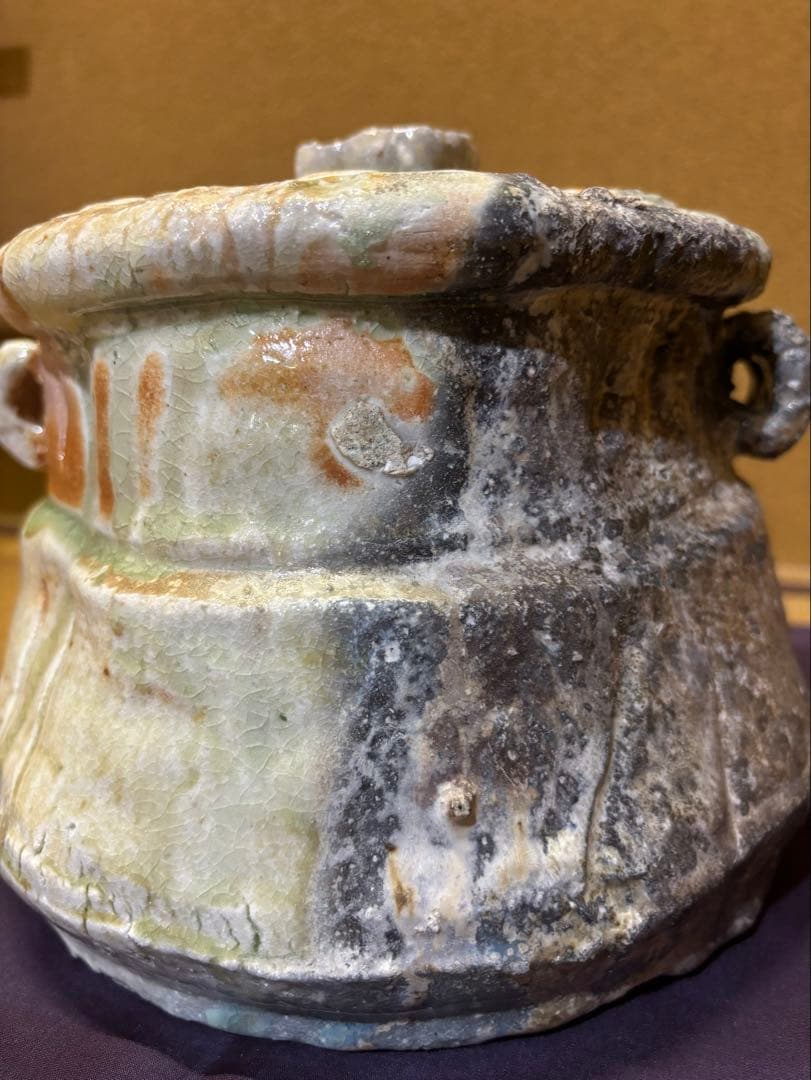 寺垣外窯　杉本貞光　伊賀　水指　「清泉」　東隆真　箱書　信楽焼　茶道具