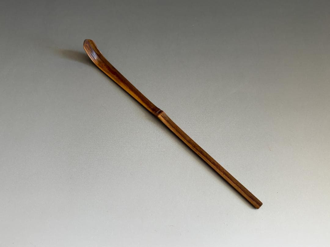 黒田正玄下削　即中斎自作茶杓　銘「露」　二重箱　茶道具　表千家