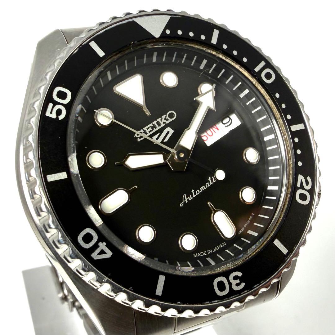 【極美品/稼働品】セイコー5 ダイバーズウォッチ 自動巻き デイデイト 腕時計