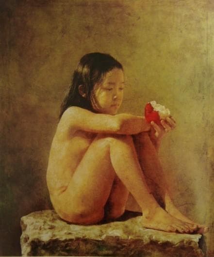 藤井 勉、イヴ、希少画集・額装画、新品高級額 額装付、状態良好