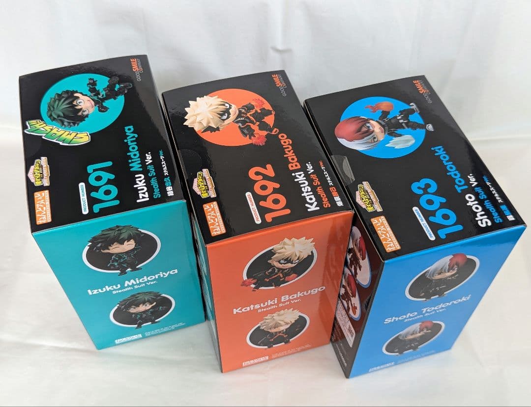 【新品未開封】ねんどろいど　緑谷出久　爆豪勝己　轟焦凍　ステルススーツVer.