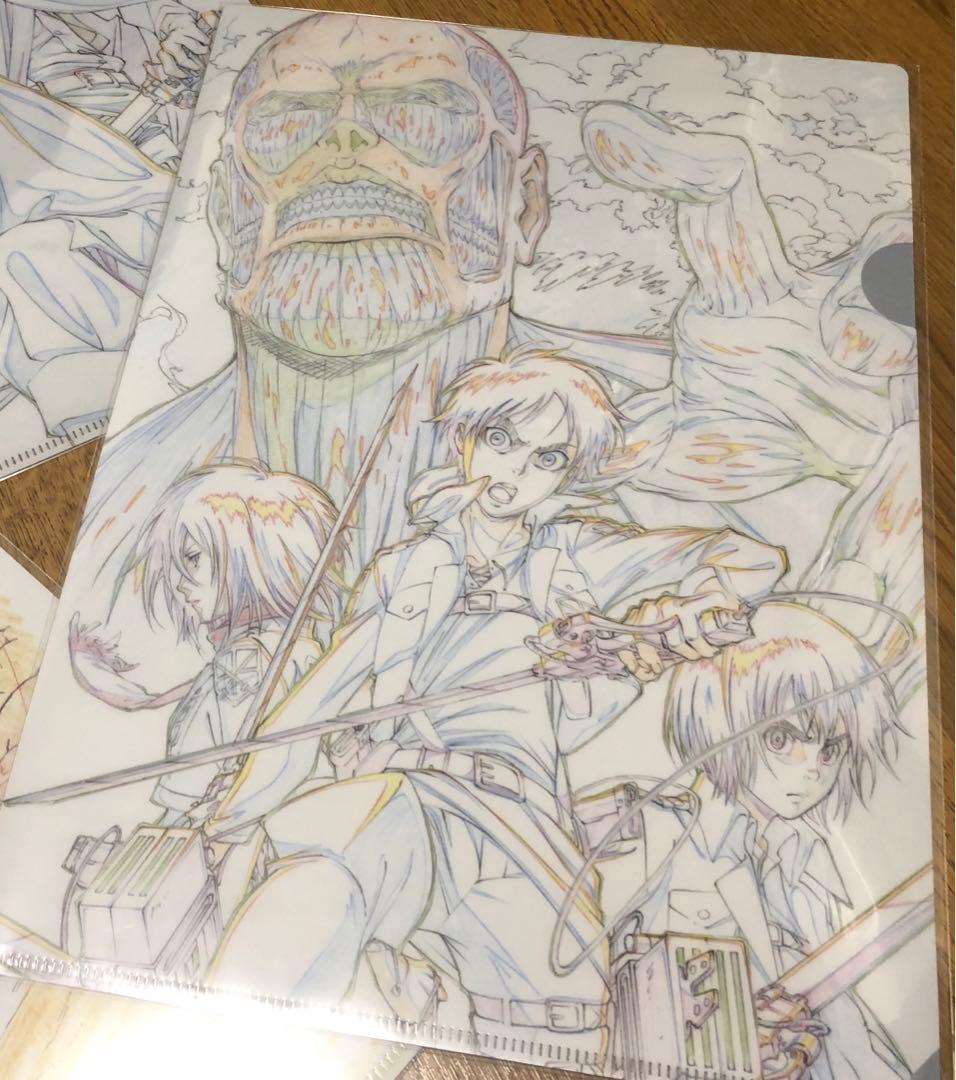 浅野恭司×WIT STUDIO原画展「進撃の巨人」原画クリアファイル 3枚セット