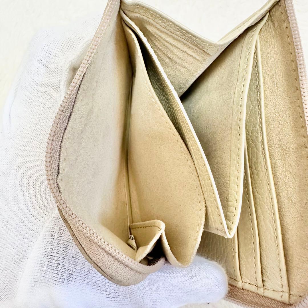 ATAO アタオ ミリモ パイソン箔 オーガニックロゼ ゴールド ミニ財布 ロゴ