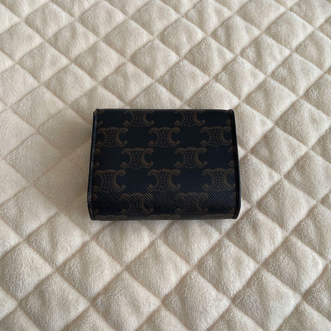 セリーヌ 財布 スモール フラップウォレット トリオンフ　トリオンフキャンバス