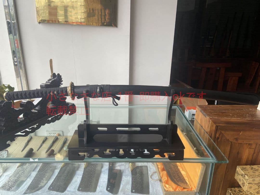 26寸黒武士打刀交叉滅 古兵器 武具 刀装具 日本刀 模造刀 居合刀