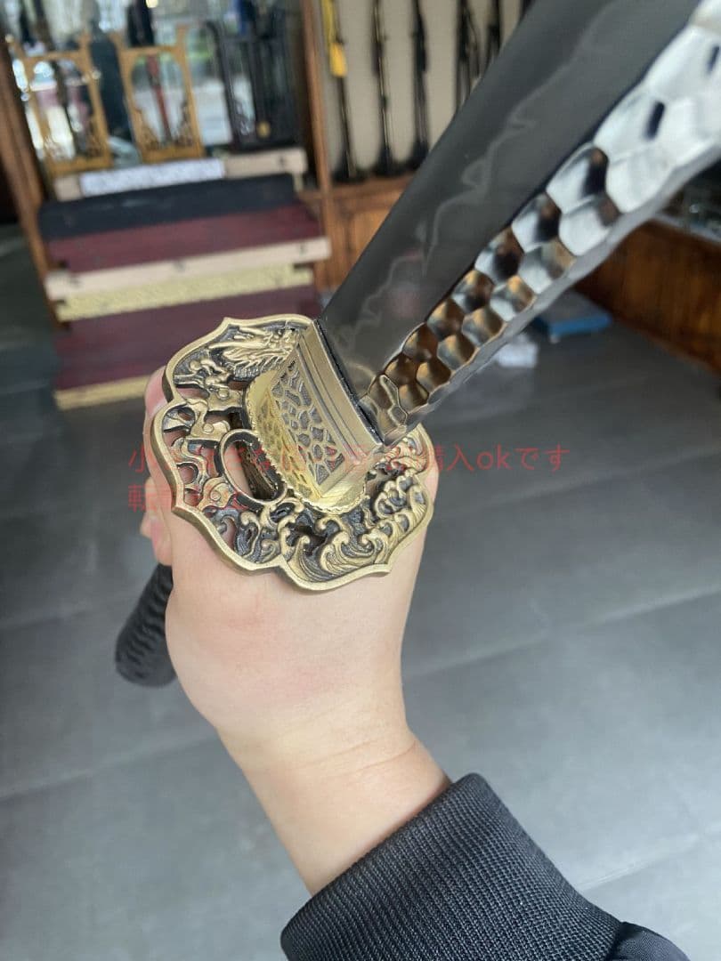 26寸黒武士打刀交叉滅 古兵器 武具 刀装具 日本刀 模造刀 居合刀