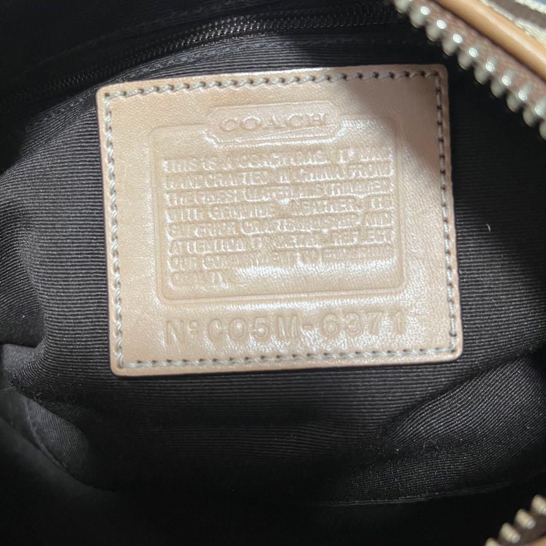 良品✨coach アクセサリーポーチ　ワンショルダーバッグ　シグネチャー 袋付き