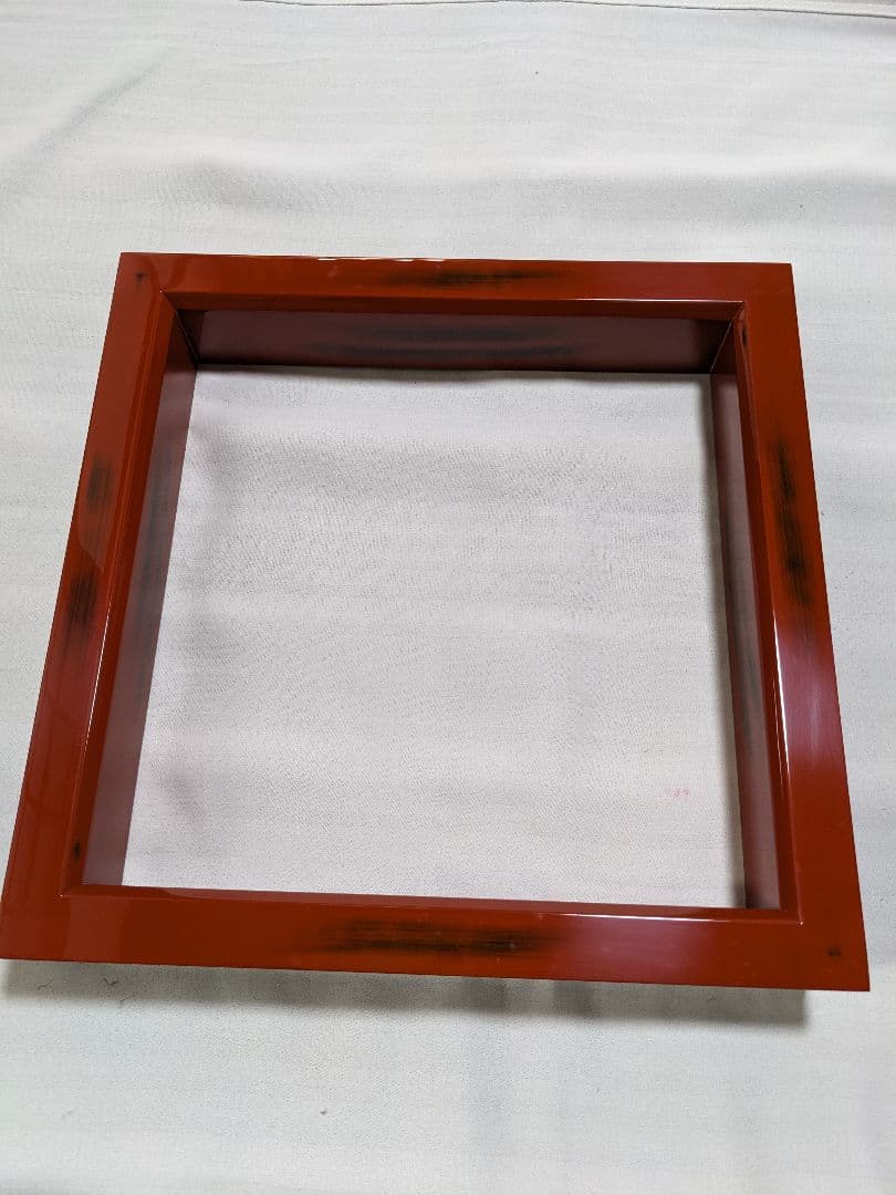 【茶道具 炉縁】 炉縁 根来塗 富悦作