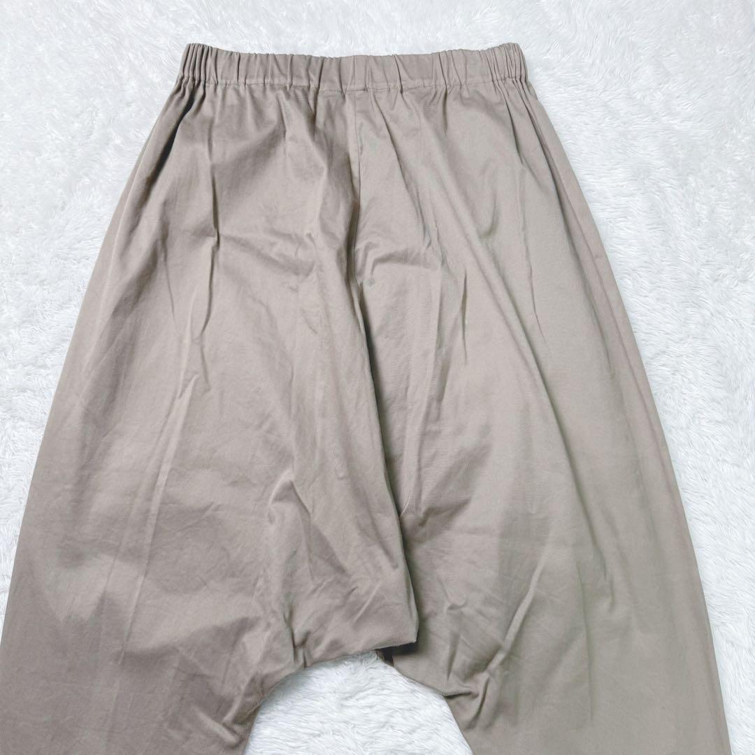 【美品】ミズイロインド〈日本製〉ストレッチ生地サルエルイージーパンツFベージュ