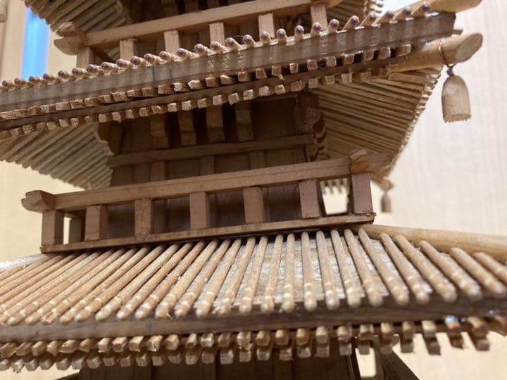 五重塔　爪楊枝アート