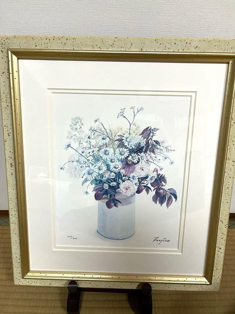 【限定品‼️】橋本不二子作　「Red Plumを頂いて」　限定版画　直筆サイン入り