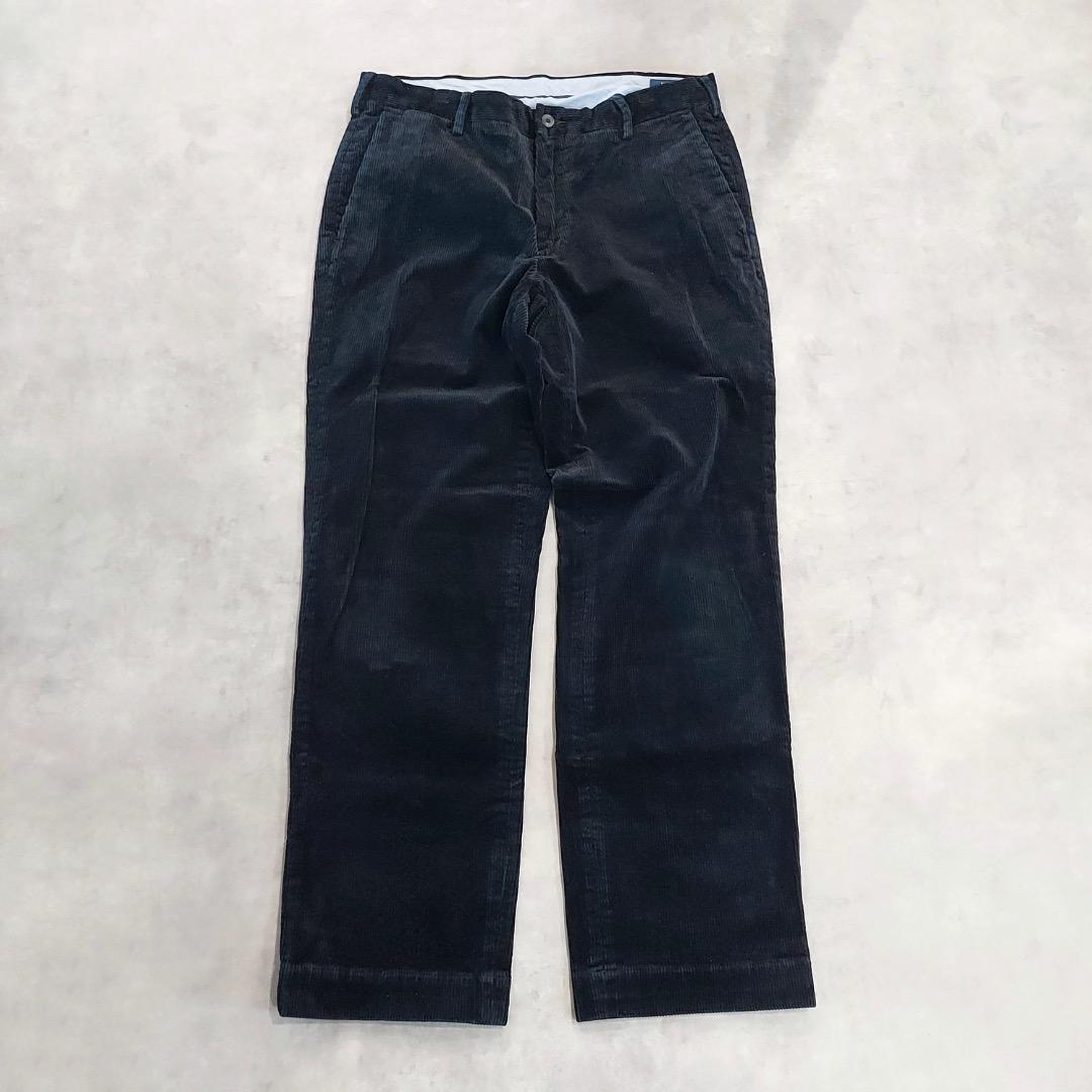 ポロ ラルフローレン W32 ポロチノ コーデュロイパンツ 古着 黒 16196