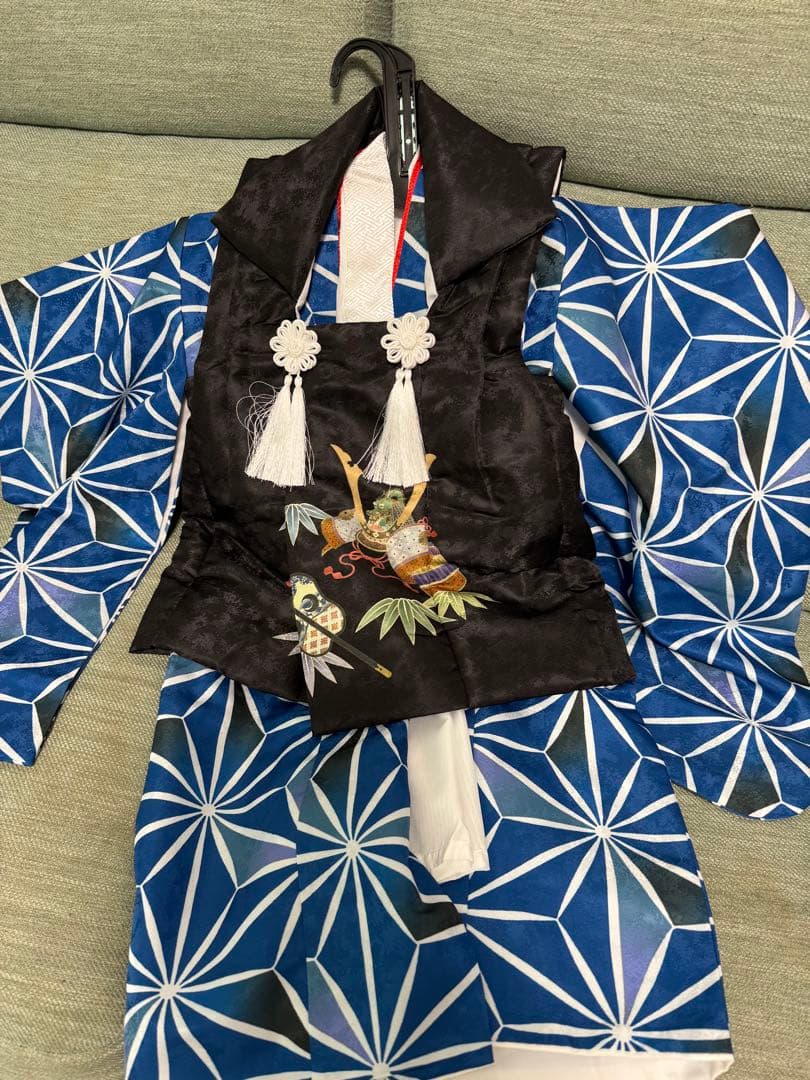 七五三　3歳　男の子　着物被布　フルセット