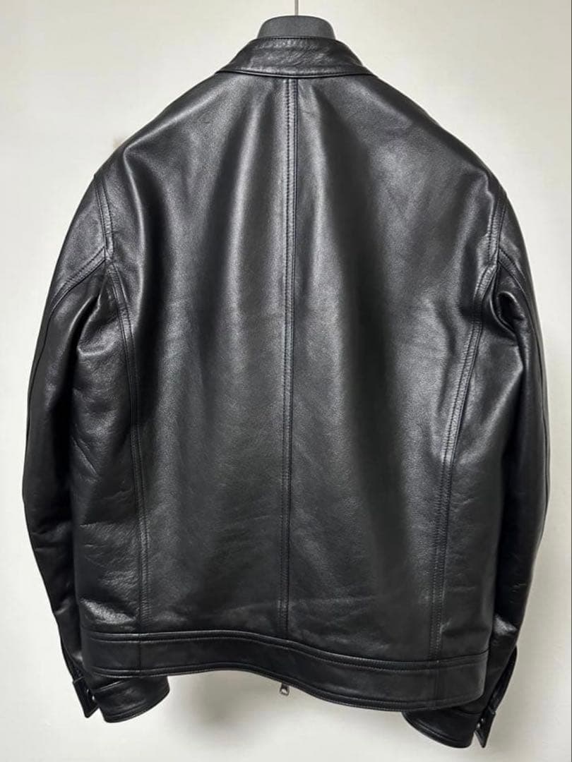 エンメティemmeti juri BEAMS別注 黒 レザーライダース 50