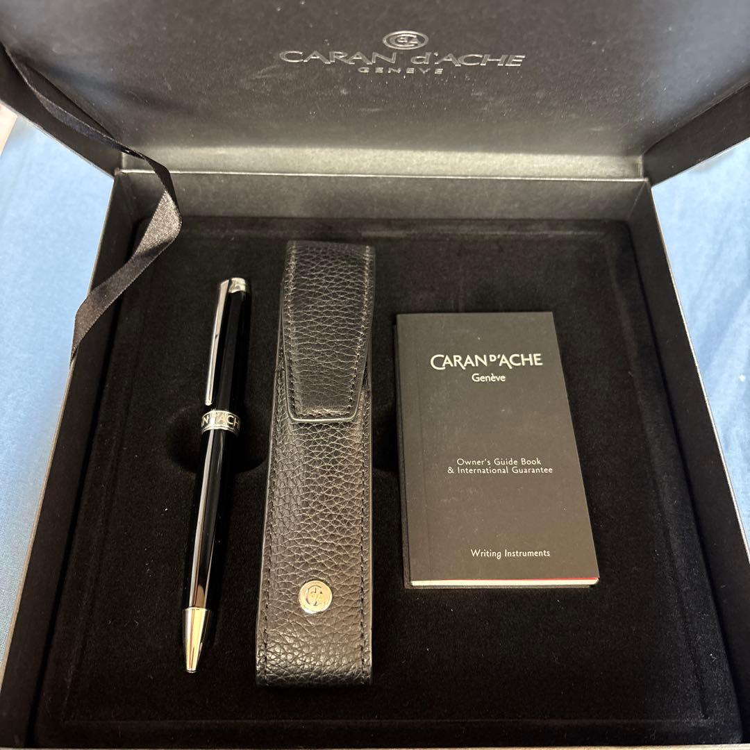 カランダッシュ レマン エボニーブラック 革ケースセット ボールペン