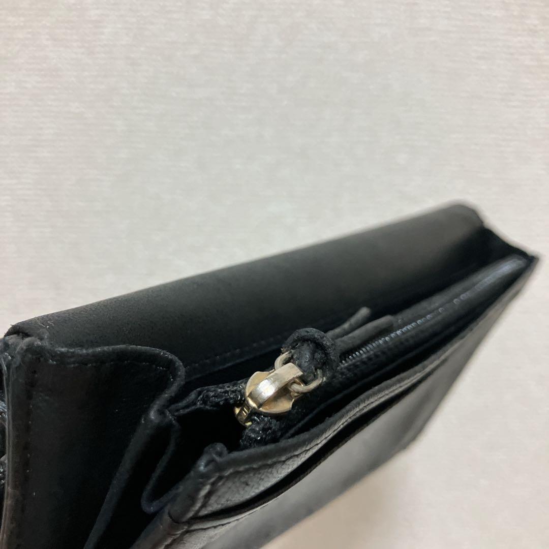 ✨本物鑑定済✨CHANEL キャビアスキン　ココマーク　二つ折り　長財布　黒