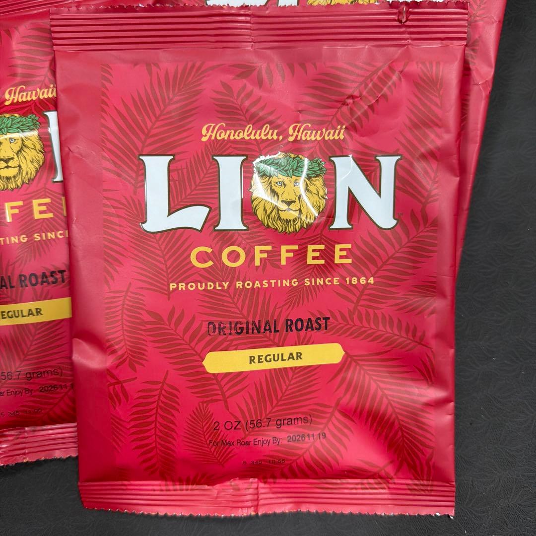 ハワイLIONコーヒー☆オリジナルローストレギュラータイプ56.7g入り30袋