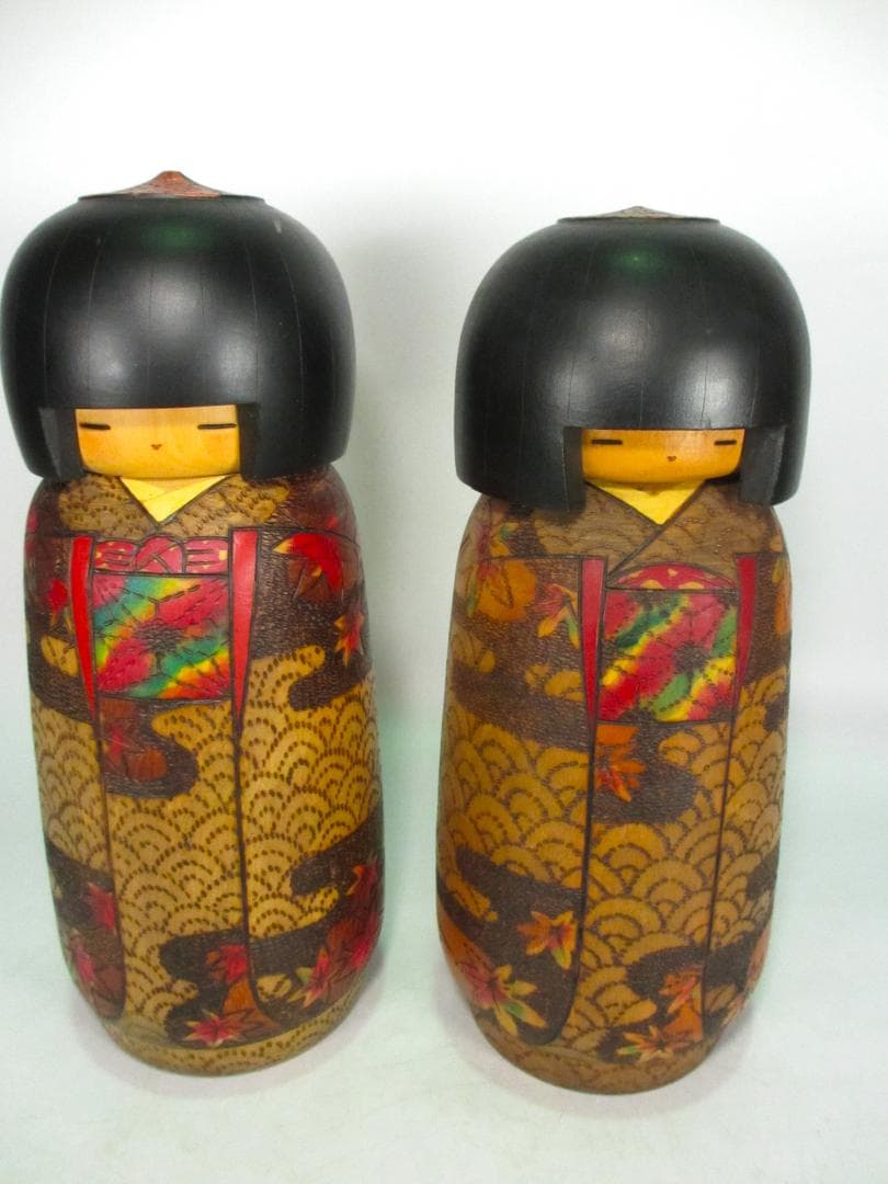 創作こけし　小林伊之介 作　大型２体　日本人形　こけし　郷土玩具