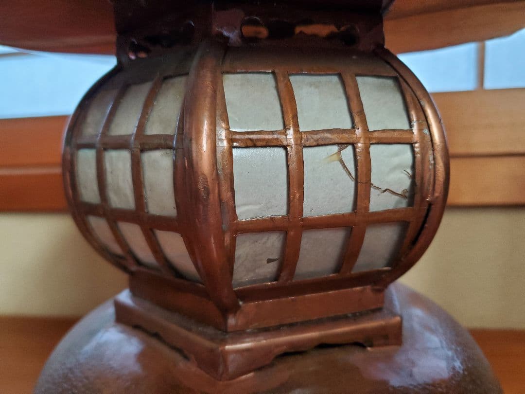 灯籠　銅製　年代物　アンティーク　美品　骨董品　置物　No.6