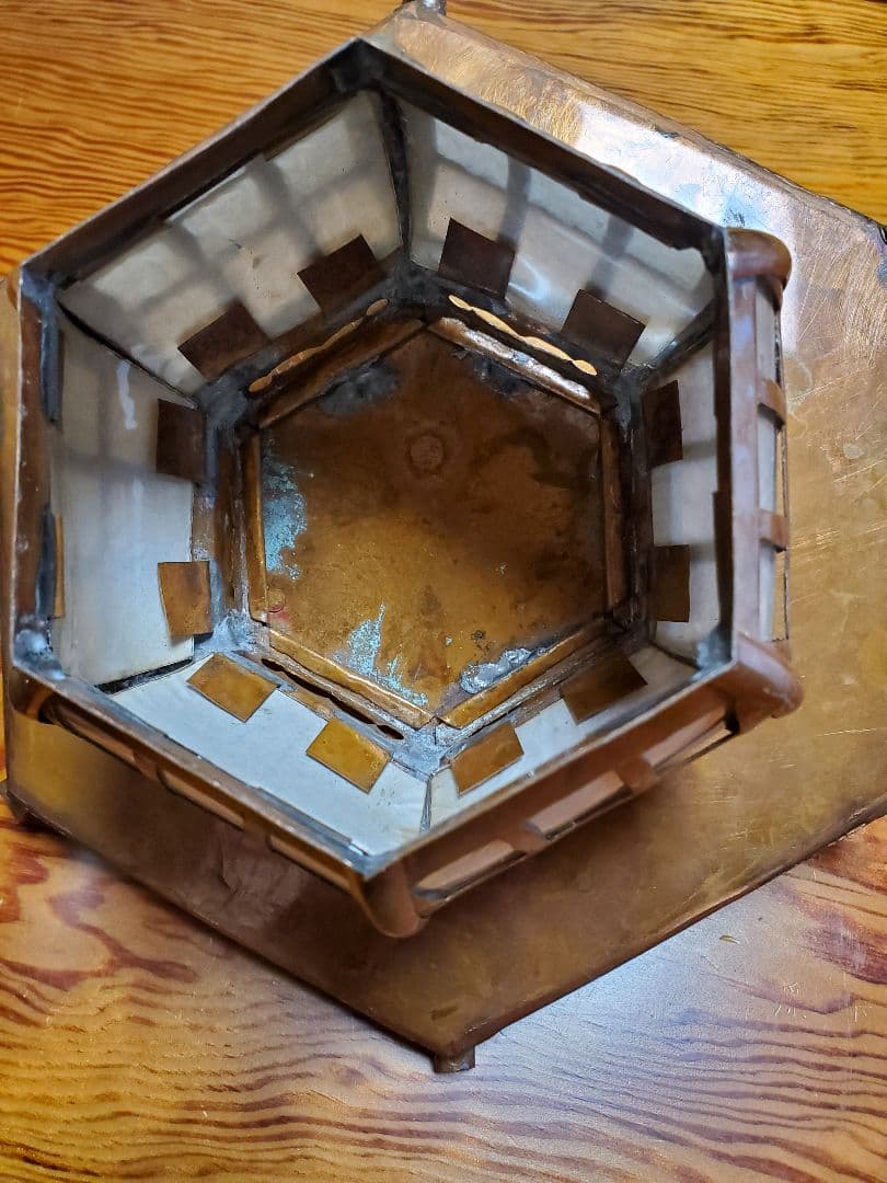 灯籠　銅製　年代物　アンティーク　美品　骨董品　置物　No.6